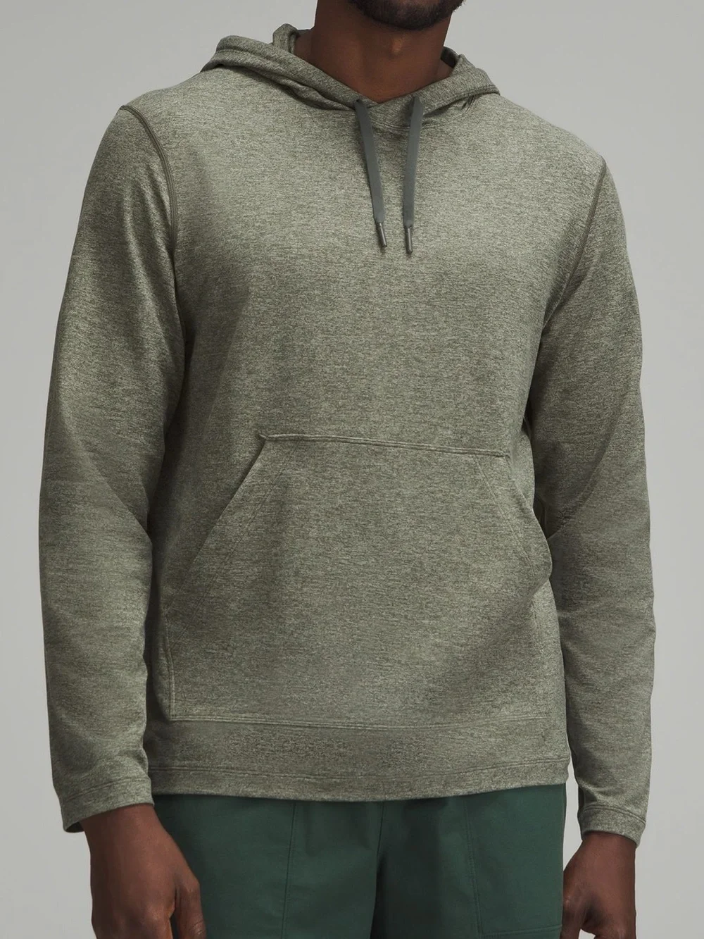 Lululemon Soft Jersey Pullover Hoodie green heather size medium M3EXOS